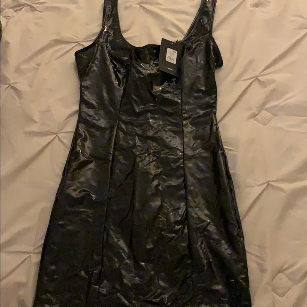 Latex fitted dress